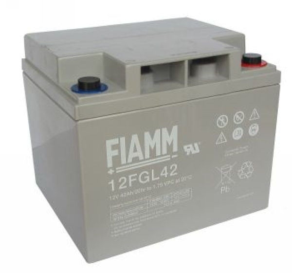 FIAMM 12 FGL 42 - батарея аккумуляторная серии FGL (12 В, 42 А/ч, 197x165x170 мм, 13,8 кг)