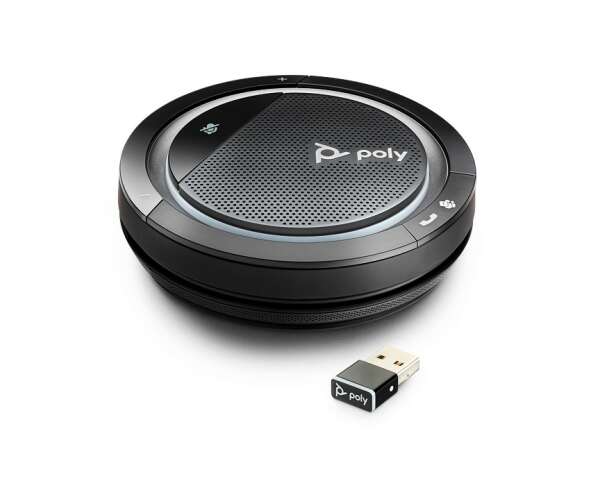 Poly Calisto 5300 Microsoft — Bluetooth-спикерфон для ПК и мобильных устройств, USB-A, Bluetooth-адаптер, Microsoft Teams