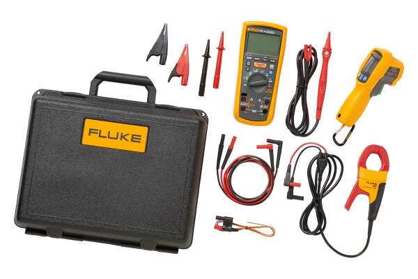 Fluke 1587KIT/62MAX+ FC - комплект из мультиметра-мегаомметра Fluke 1587 FC, инфракрасного термометра 62 MAX+ и токоизмерительных клещей i400