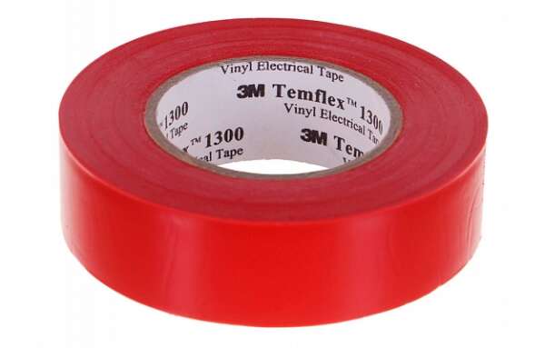 3M Temflex™ 1300 - изоляционная лента, красная, 19 мм х 20 м х 0,13 мм