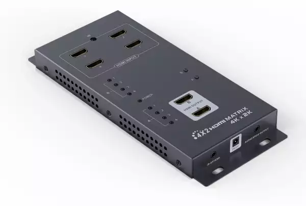 Lenkeng LKV342PRO — Матричный коммутатор HDMI 4×2, 4K30, без коробки
