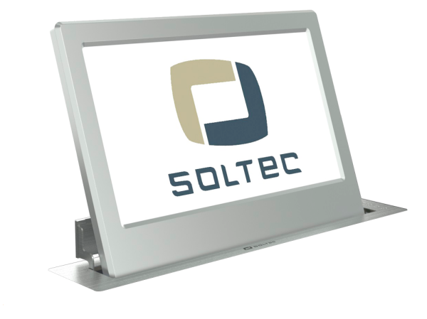 SOLTEC RET-F - моторизированные мониторы в корпусе из анодированного алюминия со скошенными краями