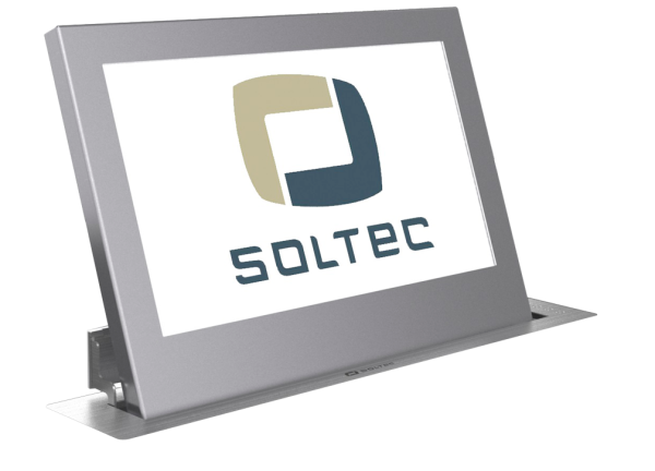 SOLTEC RET-L - моторизированные мониторы в окрашенном стальном корпусе с прямоугольными краями