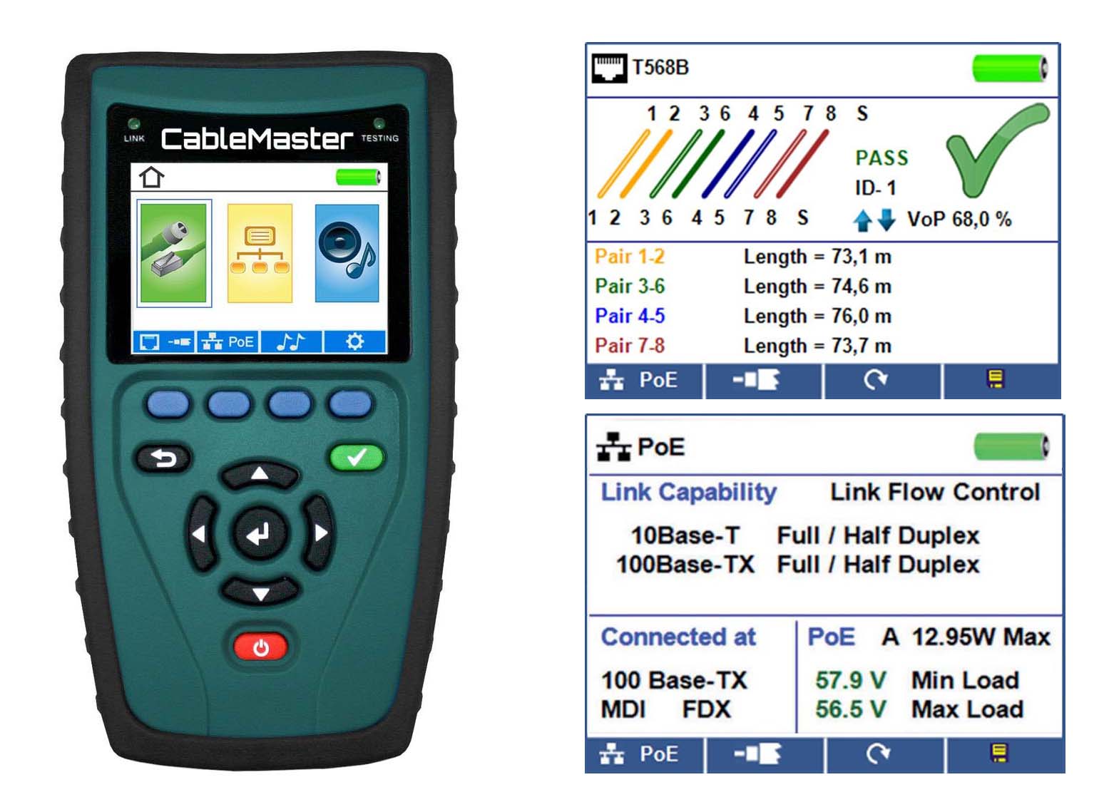 Тестер lanmaster lan pro. Тестер кабельный CABLEMASTER 450 (PS-PD_cm450). Ideal lan тестер LINKMASTER Pro 33-836. Тестер для витой пары КВТ. Тестер витой пары с определением расстояния до обрыва.