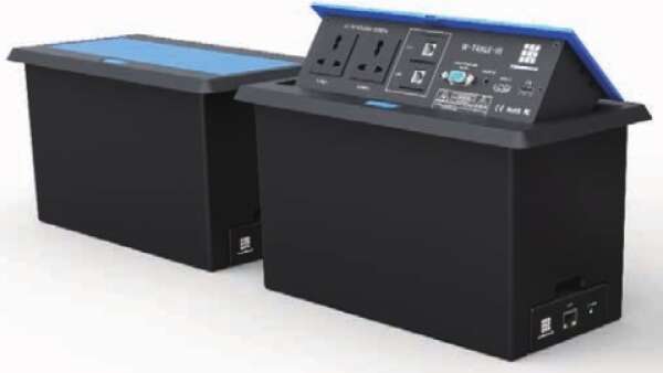 KENSENCE S-Table - Врезной встраиваемый модуль (инсталляция в стол) с разъемами HDMI, VGA, 3.5 mm, LAN