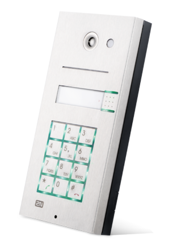2N Helios IP, IP видеодомофон, 1 клавиша быстрого набора, клавиатура, видеокамера, алюминиевый корпус