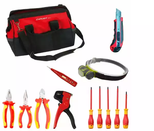 SK-16 B3 - набор изолированного инструмента электрика в сумке