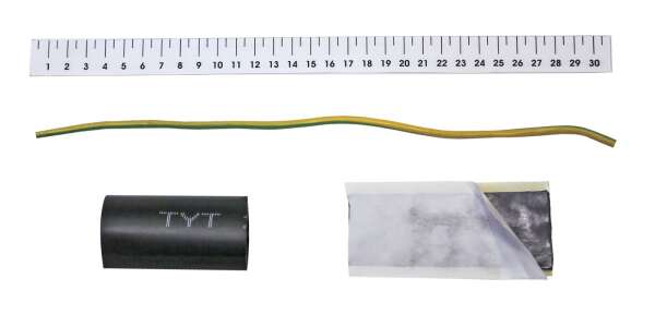 Комплект для продольной герметизации оптического кабеля и соединения бронепокровов в муфтах МОГ
