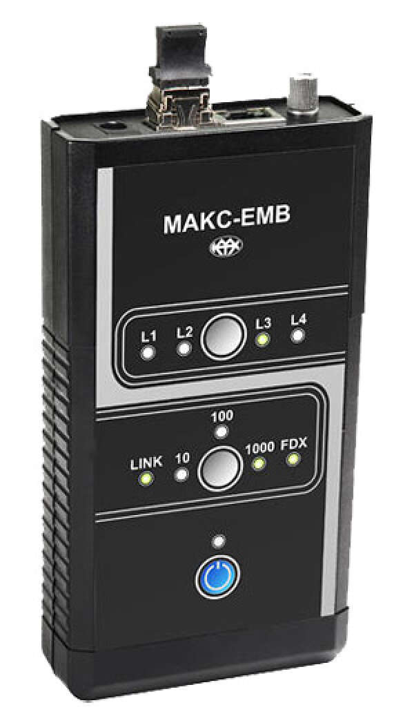 МАКС-ЕМB - устройство заворота и анализа трафика Ethernet/Gigabit Ethernet (версия Анализатор)