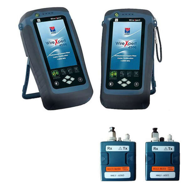 Psiber WireXpert 4500 и комплект адаптеров оптического тестера для сертификации ВОЛС, Многомод, 850/1300 нм, (PS-WX4500 + PS-WX-AD-MM2)