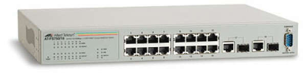 Allied Telesis AT-FS750/16 Коммутатор интеллектуальный websmart 16x10/100TX, 2x10/100/1000T или SFP комбо