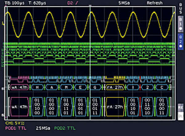 Rohde&Schwarz HOO10 - последовательная шина для аналоговых каналов и/или логических каналов (Опция для всех осциллографов серии HMO)