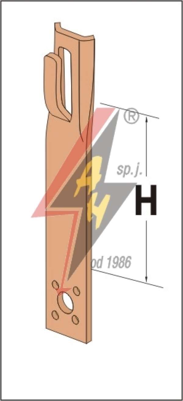 AH Hardt AH-11052 - Держатель прямой, H=15 cm, проволока Ø 5-8 mm, медь/латунь