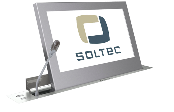SOLTEC RET-L 15,6" выдвижной TFT-монитор с встроенным микрофоном с регулировкой наклона 20º, 1366х768