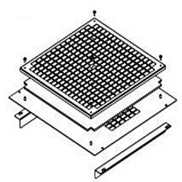 CONTEG DP-VER-031F - рамка установочная для крепления модуля вентиляторного, 2-3 вентилятора, с фильтром, в шкаф глубиной 1000 мм