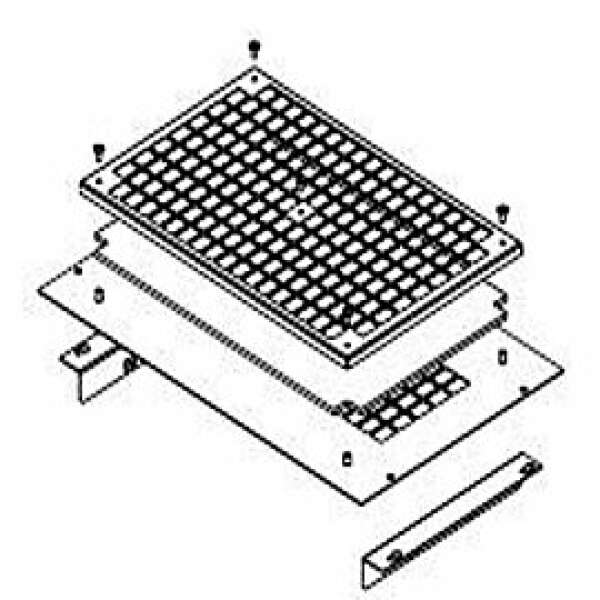 CONTEG DP-VER-03F - рамка установочная для крепления модуля вентиляторного, 2-3 вентилятора, с фильтром, в шкаф глубиной 600-800 мм