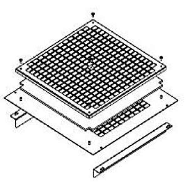 CONTEG DP-VER-061F - рамка установочная для крепления модуля вентиляторного, 4-6 вентиляторов, с фильтром, в шкаф глубиной 1000 мм