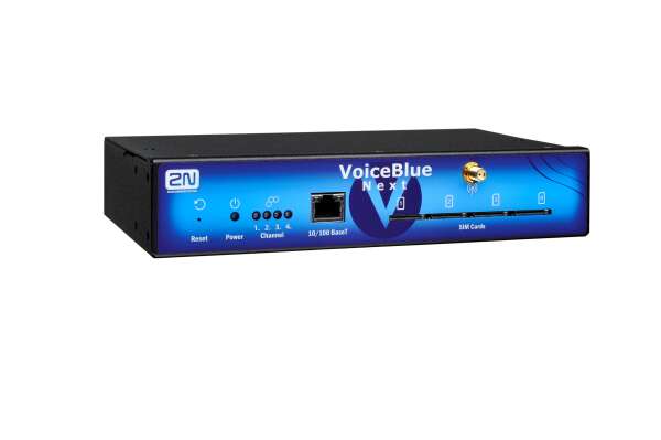 Шлюз VoIP-GSM - 2N VoiceBlue Next 2 GSM канала, подключение SIP, доп.опции Email2SMS, SNMP, ME до 32 users (5051022W)