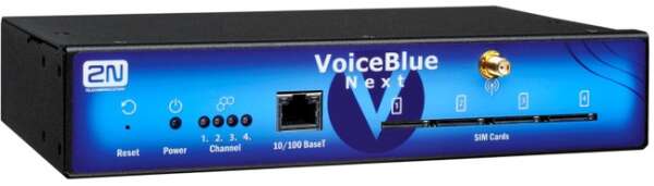 Шлюз VoIP-GSM - 2N VoiceBlue Next 4 GSM канала, подключение SIP, доп.опции Email2SMS, SNMP, ME до 32 users (5051024W)