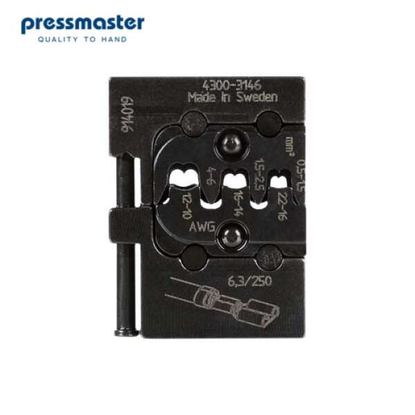 Матрица Pressmaster 4300-3146 - для клеммных наконечников: 0.5 - 1.5 мм² и 1.5 - 2.5 мм² и 4 - 6 мм²