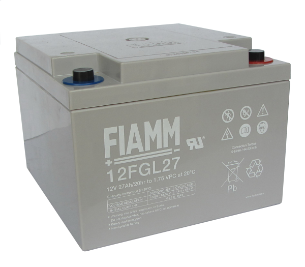 FIAMM 12 FGL 27 - батарея аккумуляторная серии FGL (12 В, 27 А/ч, 166х175х117 мм, 9 кг)