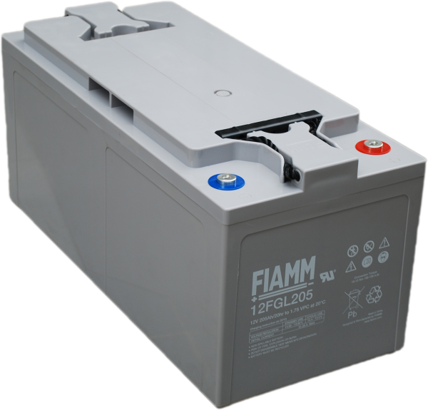 FIAMM 12 FGL 205 - батарея аккумуляторная серии FGL (12 В, 205 А/ч, 500x226x235 мм, 66 кг)