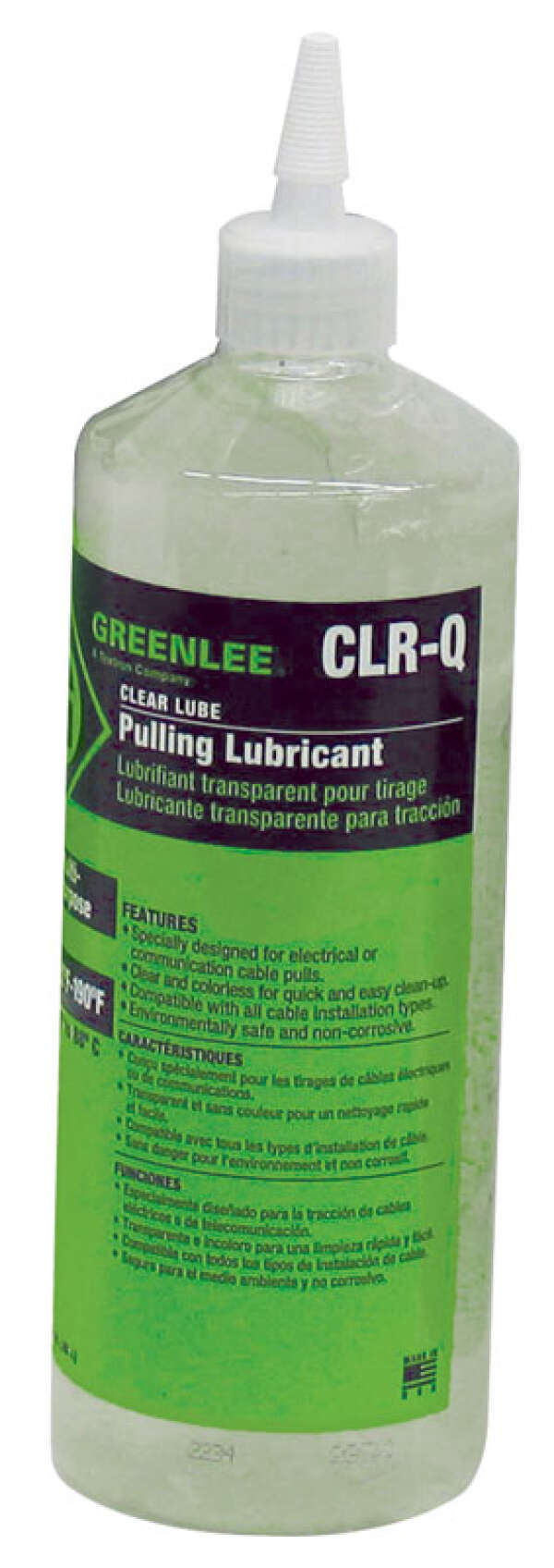 Greenlee CLR-Q - гель для прокладки кабеля бесцветный (Clear-Lube)1л