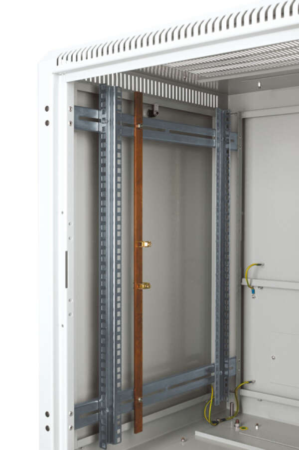 CONTEG DP-UL-45U - шина заземления с 5 зажимами для кабеля, 45U