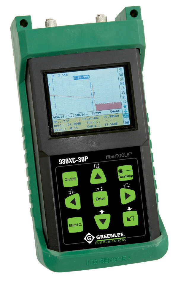 Greenlee 930XC-30P - оптический рефлектометр PON (1310/1490/1550нм) с функцией оптического тестера и визуализатора повреждений, UPC/FC