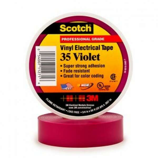 3M Scotch®35 - изоляционная лента, фиолетовая, 19 мм х 20 м х 0,18 мм