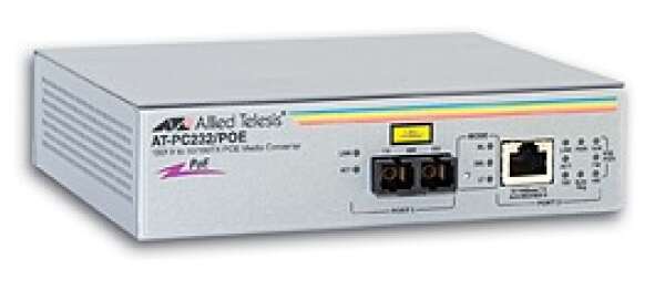 Allied Telesis AT-PC232/POE Медиаконвертер 10/100TX - 100Base-FX, 2 км, multimode, SC, поддержка PoE
