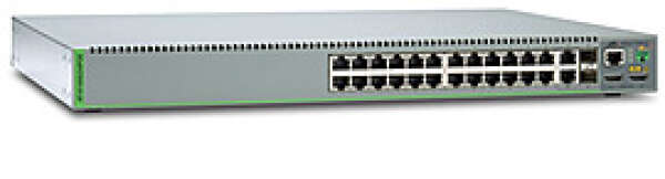 Allied Telesis AT-8100S/24 Коммутатор L2+ 24x10/100TX, 2x10/100/1000T или SFP комбо, поддержка стекирования через HDMI, 2 блока питания