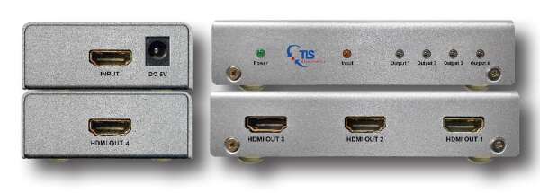 TLS HDMI 4K Splitter 1/4 - Разветвитель сигнала HDMI 1 в 4