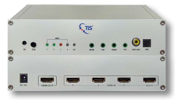 TLS HDMI 4K Switch/ Audio 4/1 MHL - Коммутатор HDMI и Аудио 4 в 1 c MHL входом