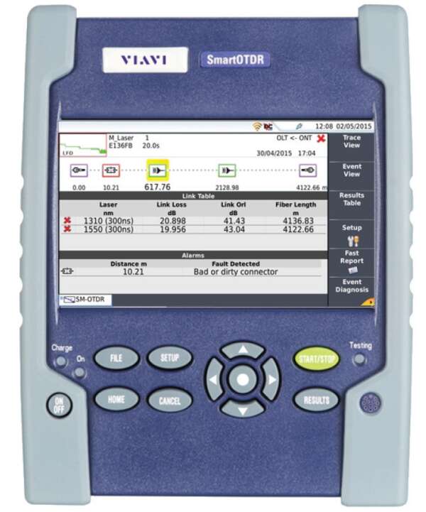 VIAVI SmartOTDR E126A - оптический рефлектометр E126A-PC 1310/1550нм, 37/35дБ с LS