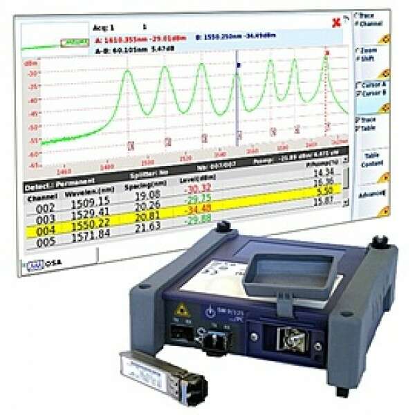Модуль анализатора спектра CWDM COSA-4055 c SFP слотом, 1260-1625 нм, адаптеры SC, FC, APC