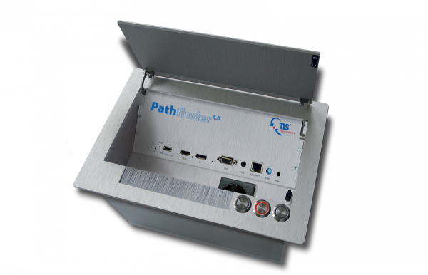 TLS PathFinder 4.0 MF/PI 2,5 mm - Настольный лючок со встроенным коммутатором HDMI, Displayport и VGA + аудио сигналов (монтаж внахлест)