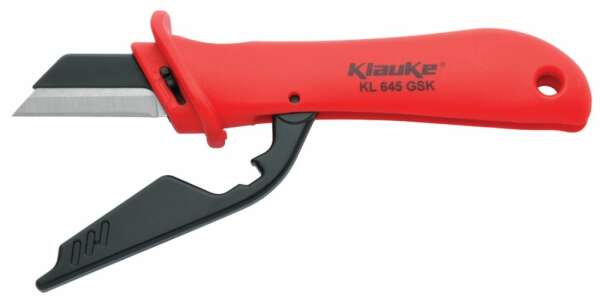 Klauke KL645GSK - диэлектрический кабельный нож с защитой лезвия (1000В)
