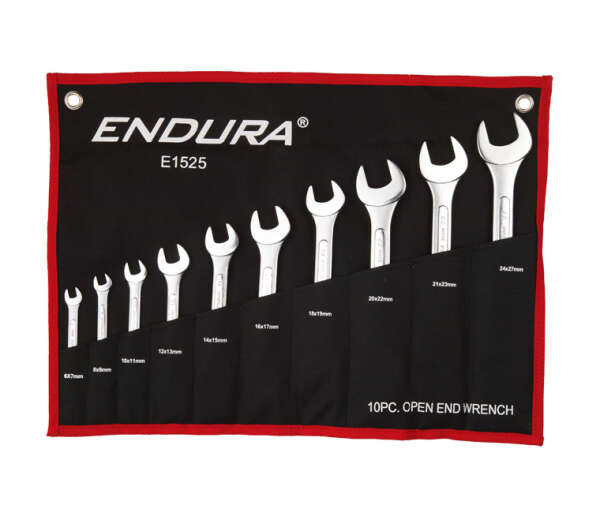 Endura E1525 - набор рожковых гаечных ключей, 10 шт (6 - 27 мм)