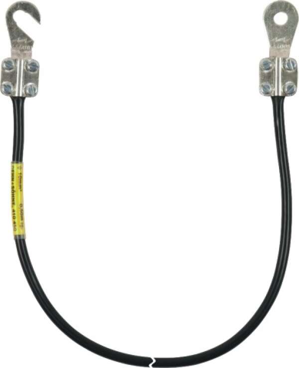 DEHN 410 403 Заземляющий кабель с откр. наконечником M8/M10 и закр. наконечником М8 10мм² L=0,35м чёрный