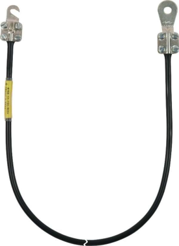 DEHN 410 503 Заземляющий кабель с откр. наконечником M5/M6 и закр. наконечником М8 10мм² L=0,35м чёрный