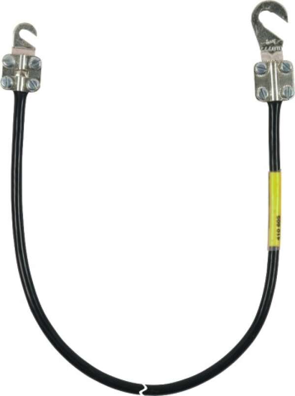 DEHN 410 603 Заземляющий кабель с двумя открытыми наконечниками (1xM8/M10 и 1хМ5/M6) 10мм² L=0,35м чёрный