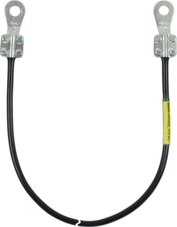 DEHN 410 910 Заземляющий кабель с двумя закрытыми наконечниками M10 10мм² L=1,05м чёрный