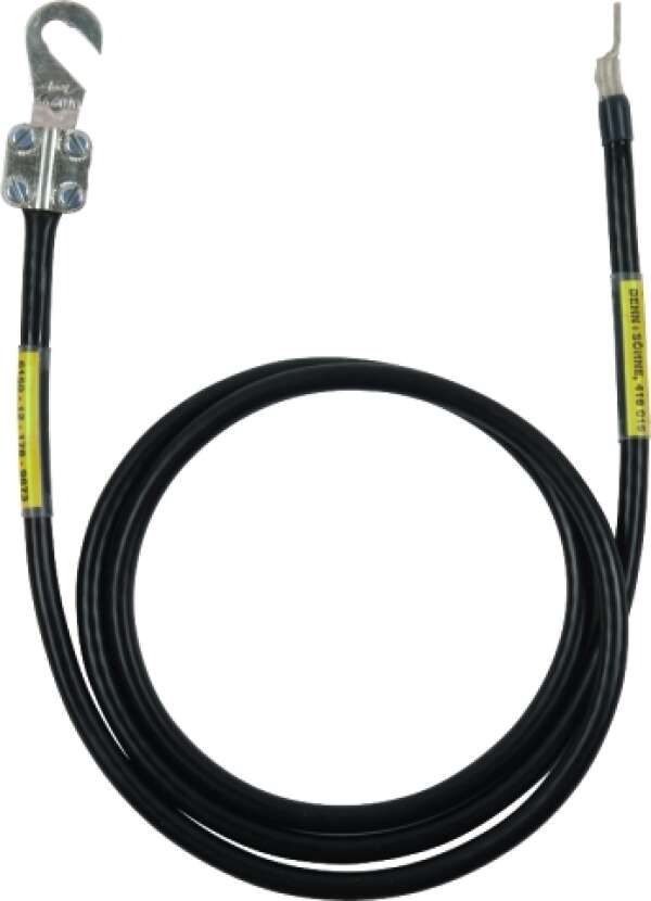 DEHN 416 016 Заземляющий кабель с открытым и штыревым наконечниками 16мм² L=1,55м чёрный