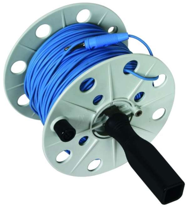 DEHN 585 210 Катушка для измерительного провода (с измерительным проводом синего цвета) B=80 мм, L=100 м