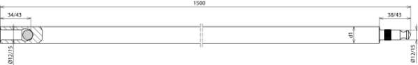 DEHN 619 157 Вертикальный электрод для глубинного заземлителя тип S D=20 мм, L=1500 мм, St/Cu