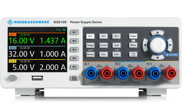 Rohde&Schwarz NGE102B - источник питания, двухканальный,0-32 В / 3 A, максимальная мощность 66 Вт (код модели: 5601.3800.02)