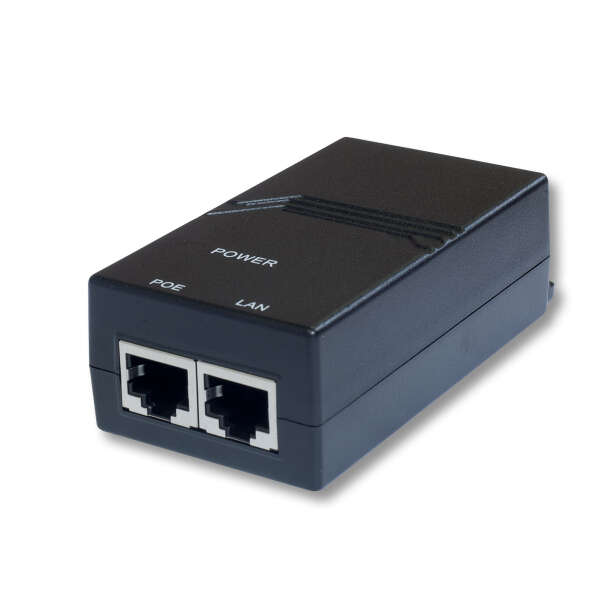 ATCOM G0549-480-032 - Инжектор питания PoE 15W пассивный type В (жилы 4,5,7,8), 48В, 2xRJ45 (Fast Ethernet), cat. 5e/6/7. Кабель 220В в комплекте