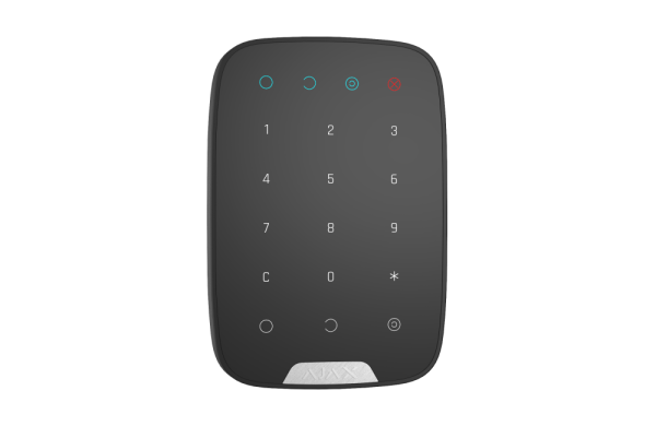 Ajax KeyPad - беспроводная сенсорная клавиатура управления системой безопасности. Цвет черный