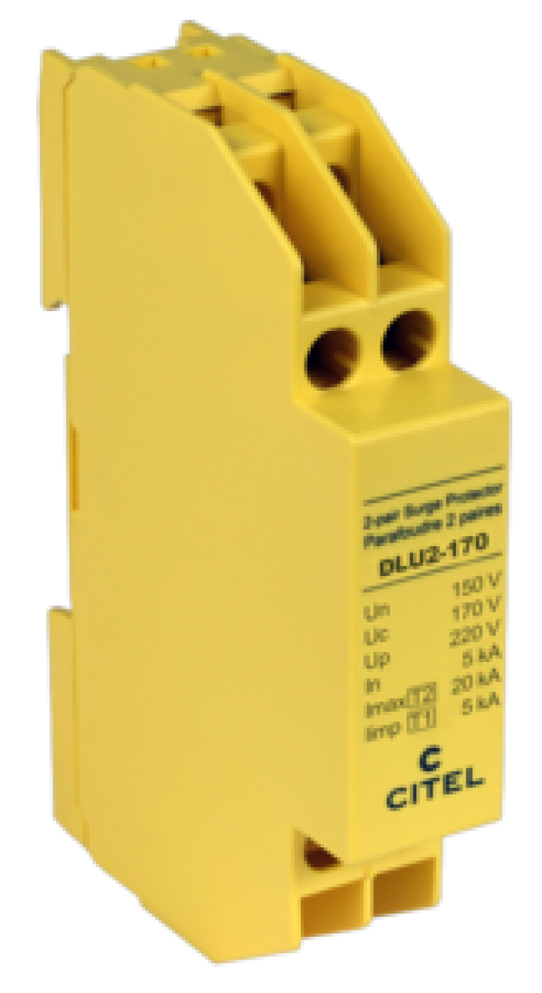CITEL DLU2-170 Моноблочный УЗИП 2 пары для защиты
 телекоммуникационной линии / Un-150 V UC-170 V / Сеть RTC, ADSL, SDSL, SHDSL, VDSL2
